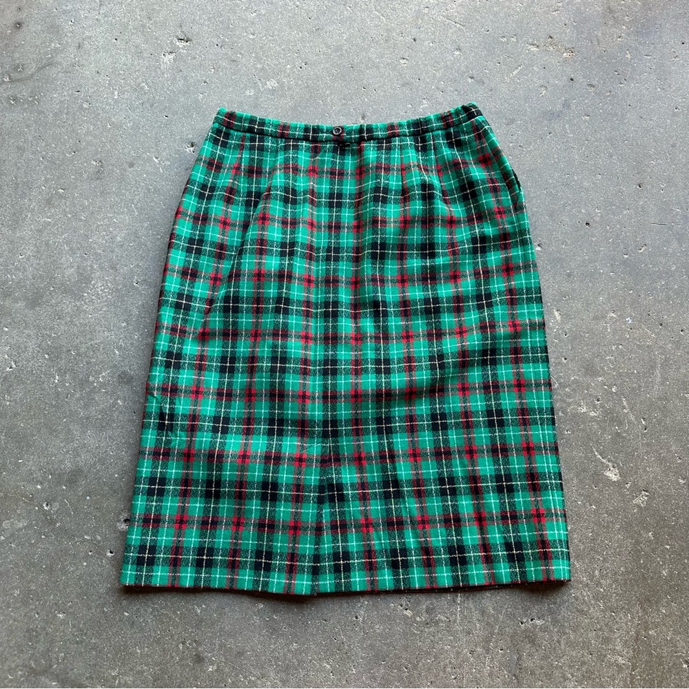 Pendleton 100% Wool Tartan Plaid Midi Skirt Size 16 Made in USA - Picture 6 of 10
